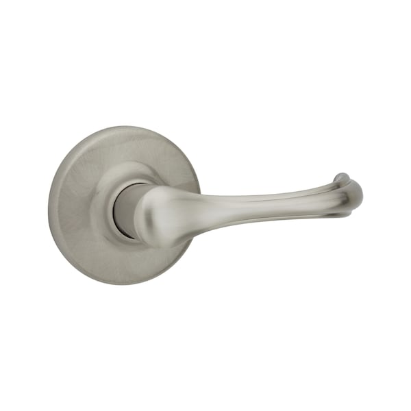 Dorian Lever Passage Door Lock with New Chassis and 6AL Latch and RCS Strike Satin Nickel Finish